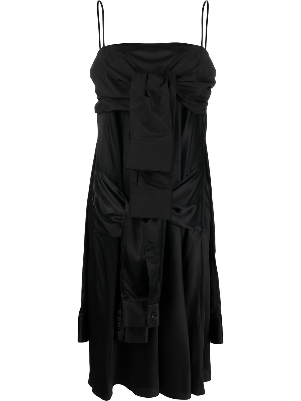 MM6 Maison Margiela 马丁·马吉拉时装屋 结饰细节棉连衣裙 - 黑色