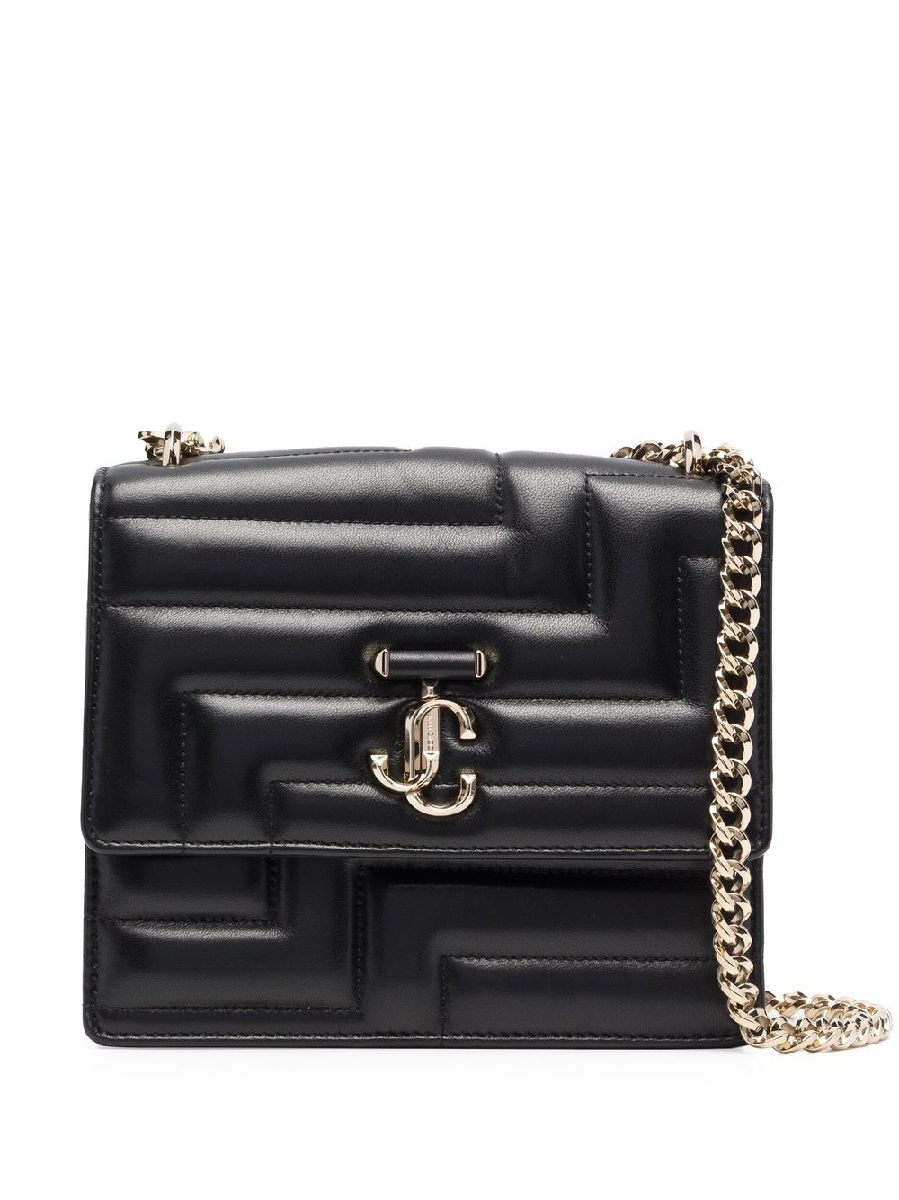 Jimmy Choo Varenne Avenue 绗缝单肩包 - 黑色