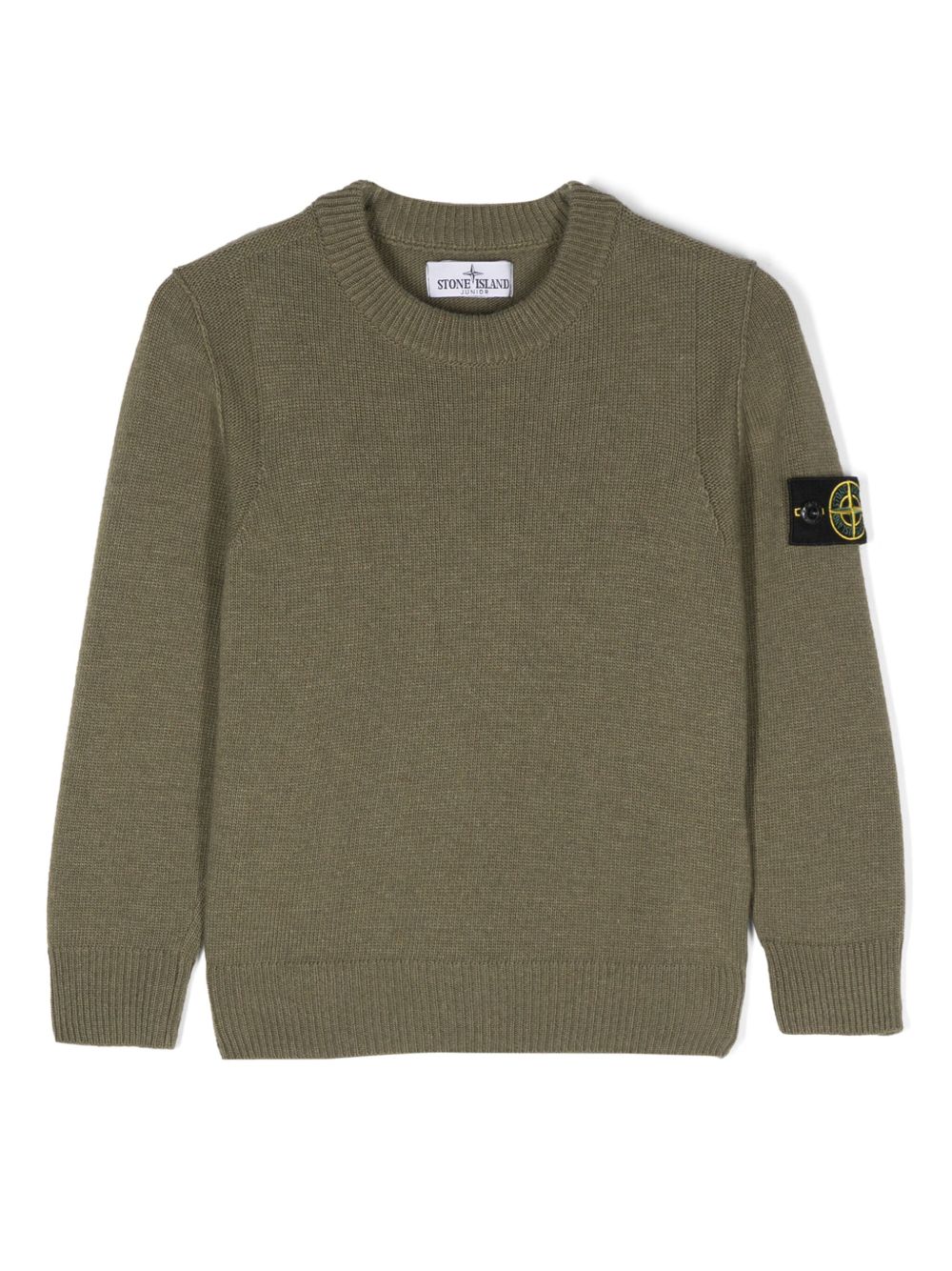 Stone Island Junior 罗盘徽章毛衣 - 绿色