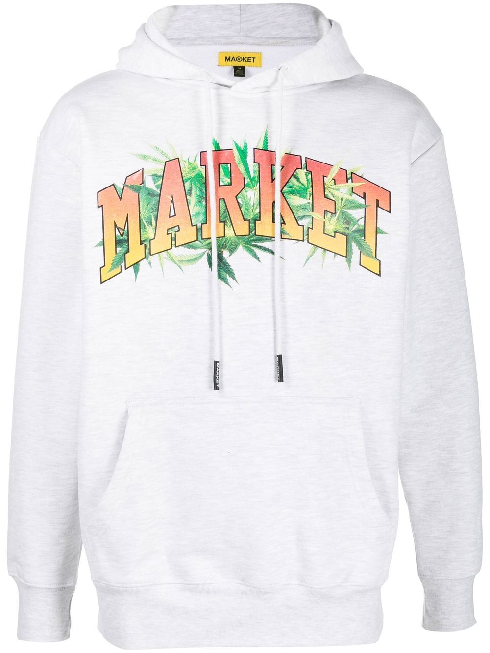 MARKET logo印花棉连帽衫 - 灰色