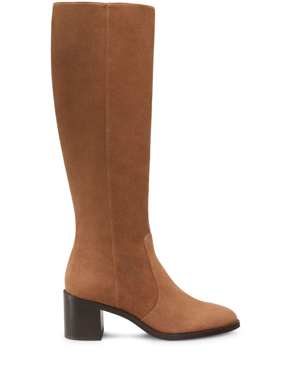Stuart Weitzman Esme 拉链中跟靴（6厘米） - 褐色