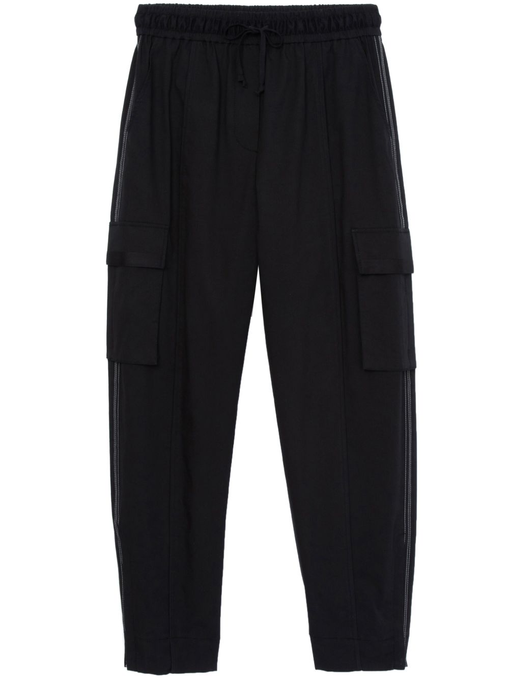 3.1 Phillip Lim 工装口袋棉混纺长裤 - 黑色