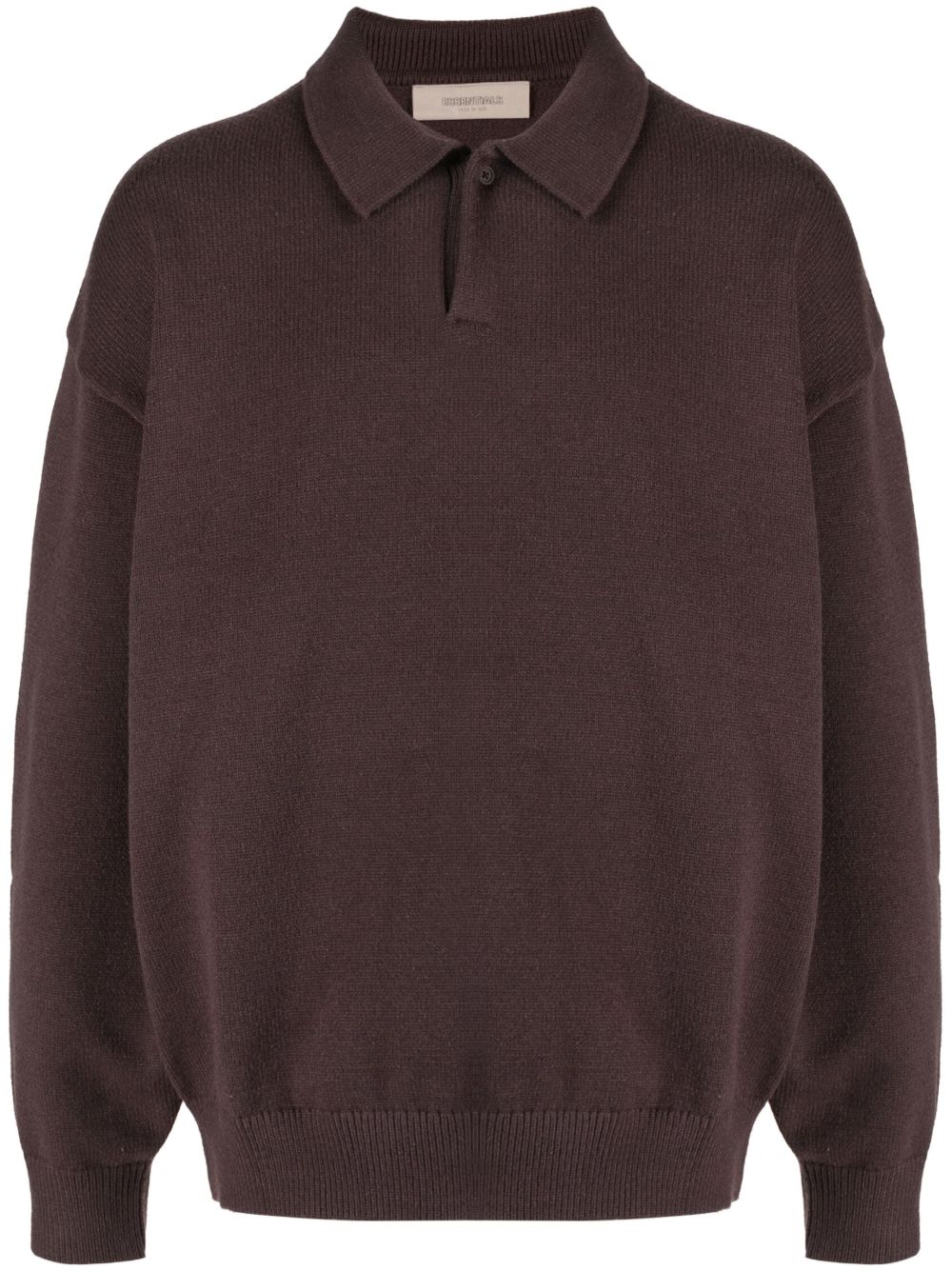 FEAR OF GOD ESSENTIALS 长袖polo领上衣 - 褐色