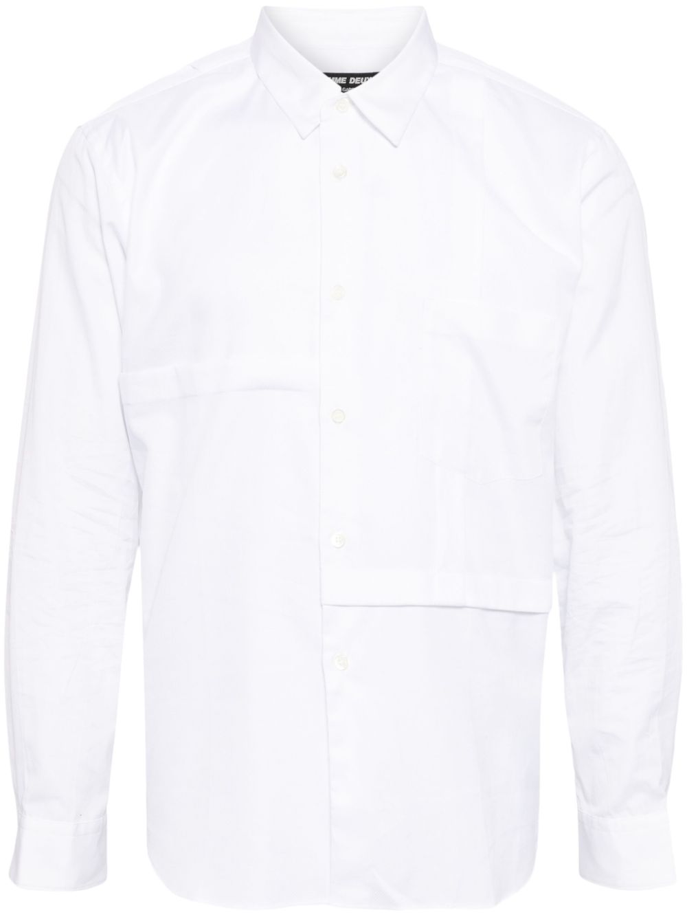 Comme des Garçons Homme Deux 双面料衬衫 - 白色