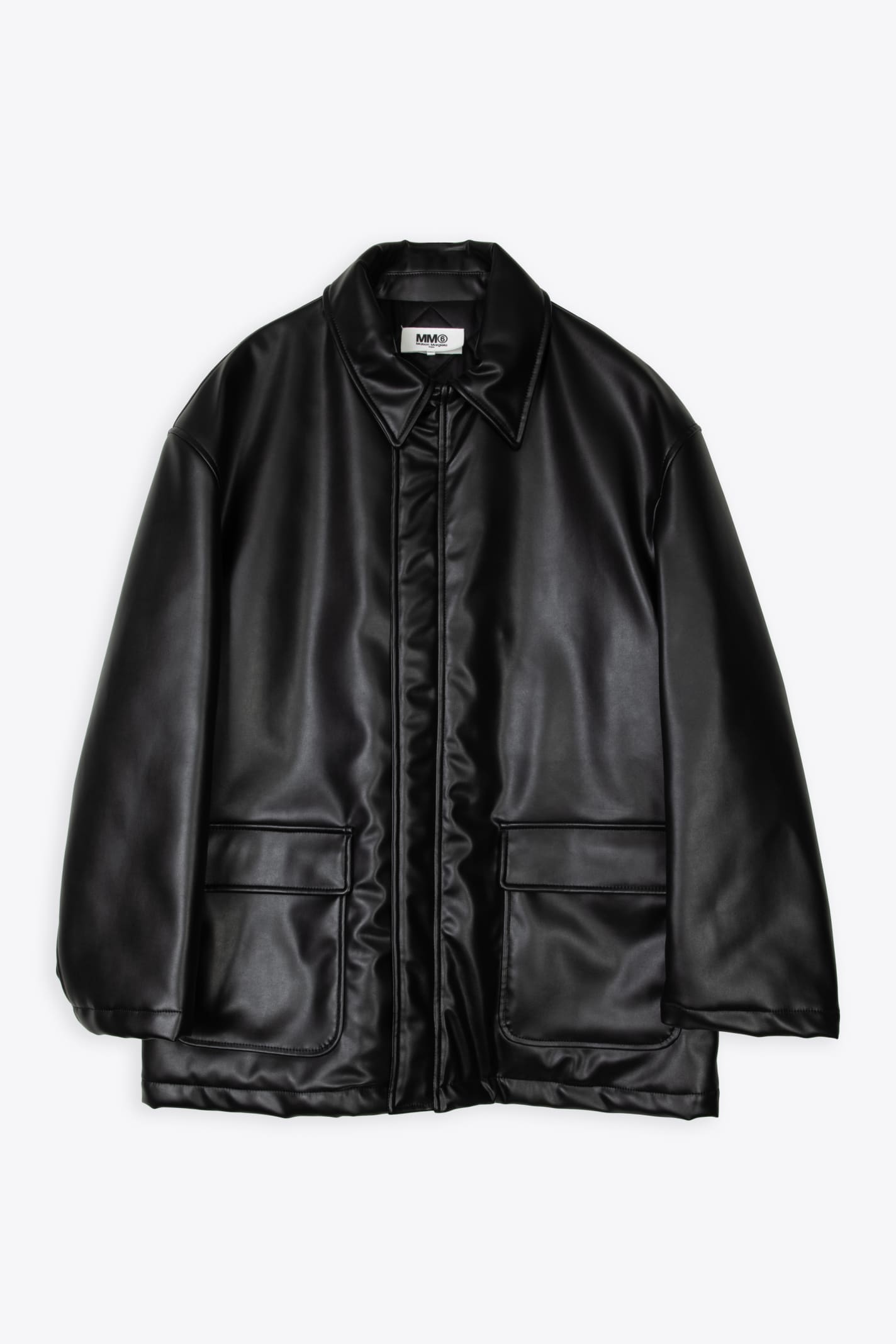 MM6 Maison Margiela Leather Car-coat