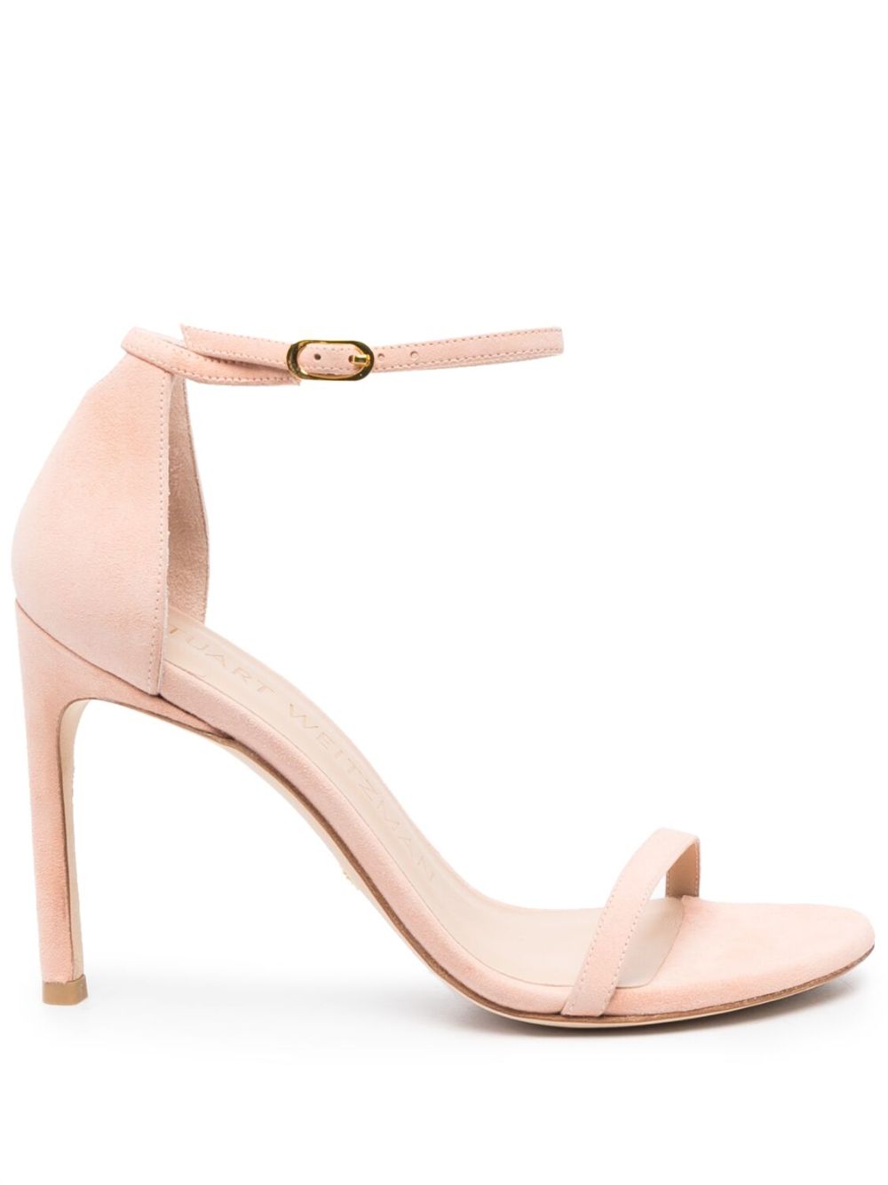 Stuart Weitzman Nudistsong 绒面皮高跟凉鞋 - 中性色