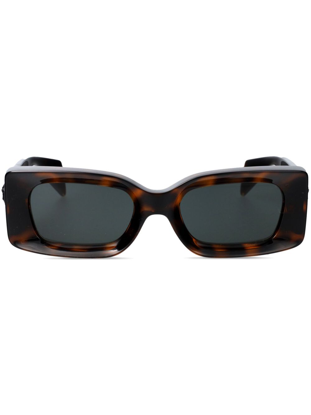 Versace Eyewear 0VE4474U 长方形镜框太阳眼镜 - 褐色