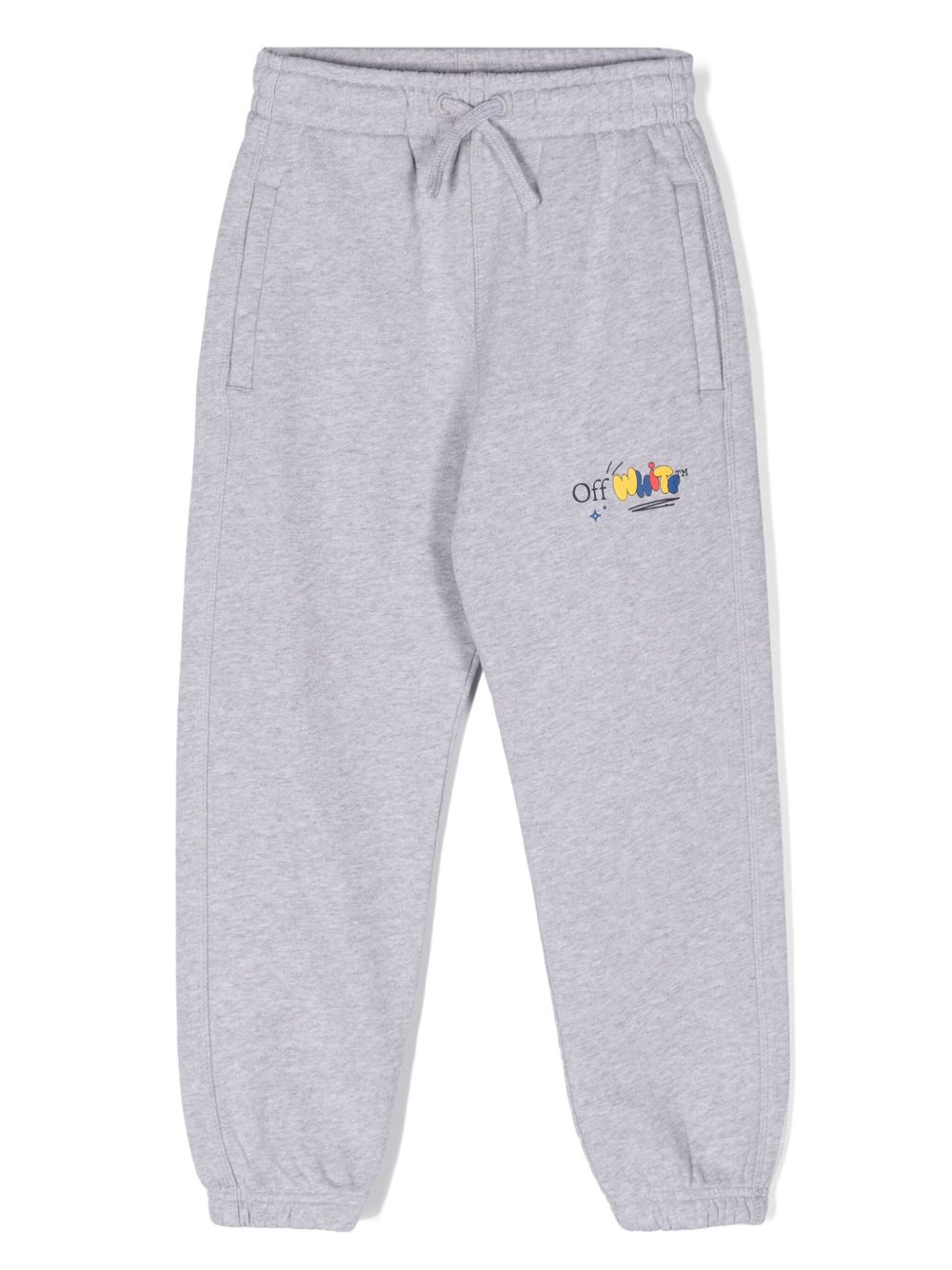 Off-White Kids Funny logo印花运动裤 - 灰色