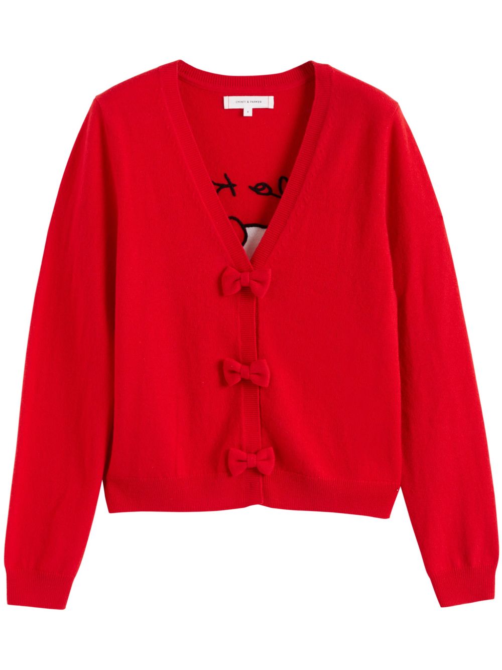 Chinti & Parker Hello Kitty Bow 开衫 - 红色