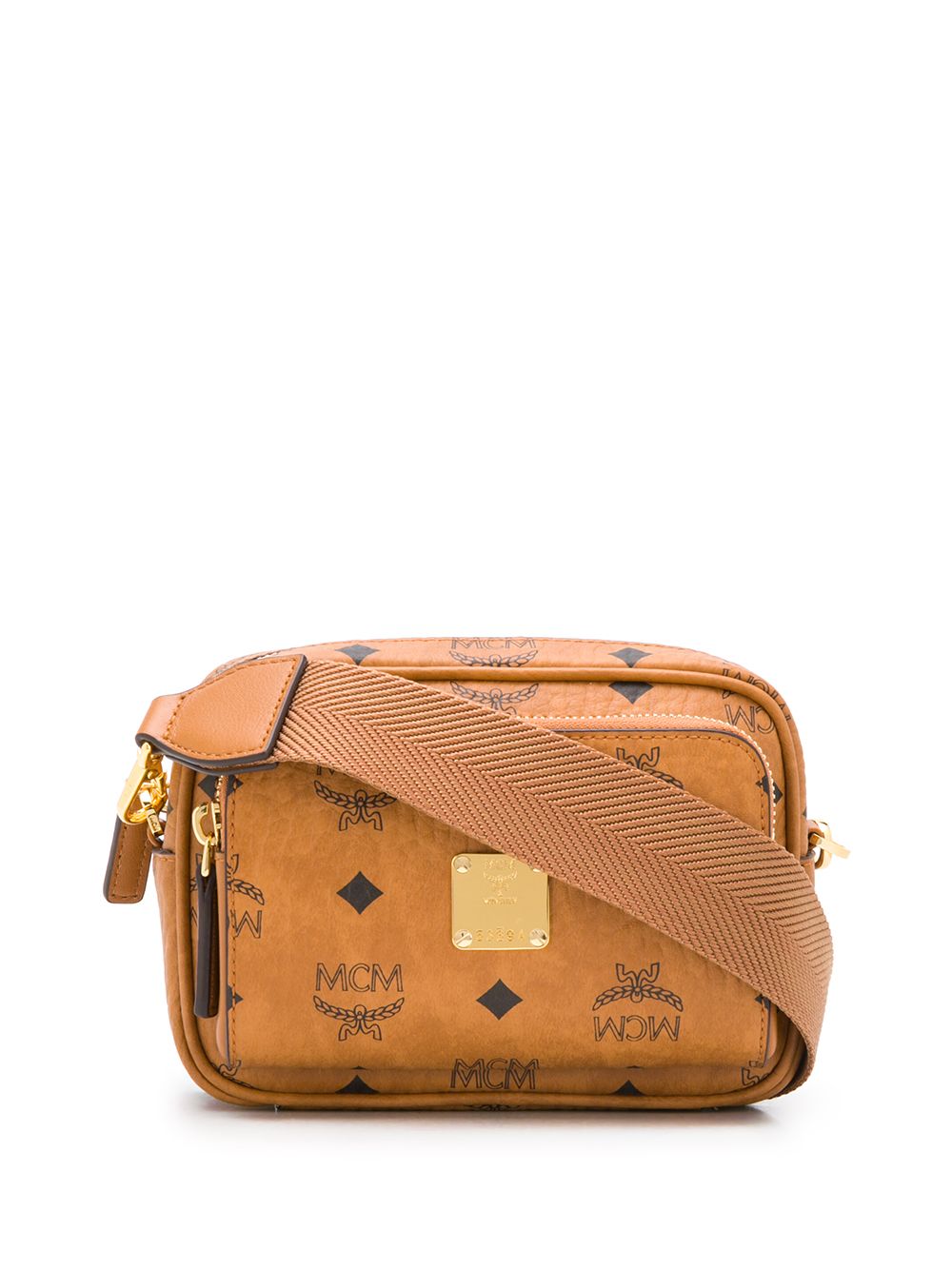 MCM Visetos斜挎包 - 褐色