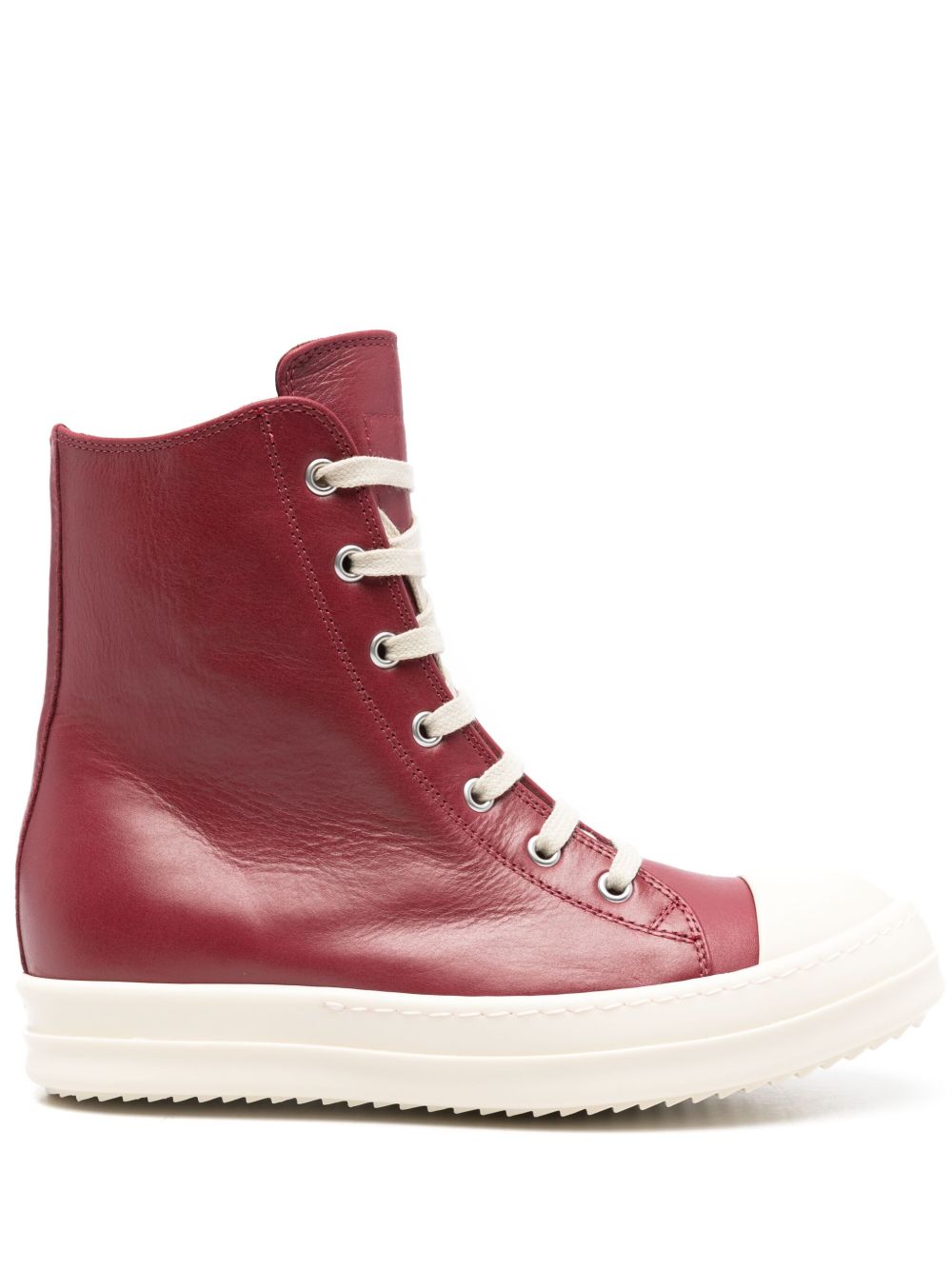 Rick Owens 皮质运动鞋 - 红色