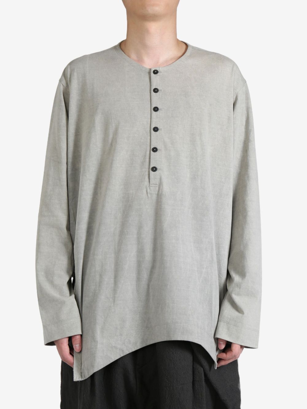 Ziggy Chen asymmetric-design T-shirt - 灰色