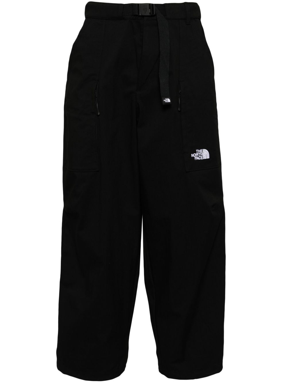 The North Face logo刺绣长裤 - 黑色