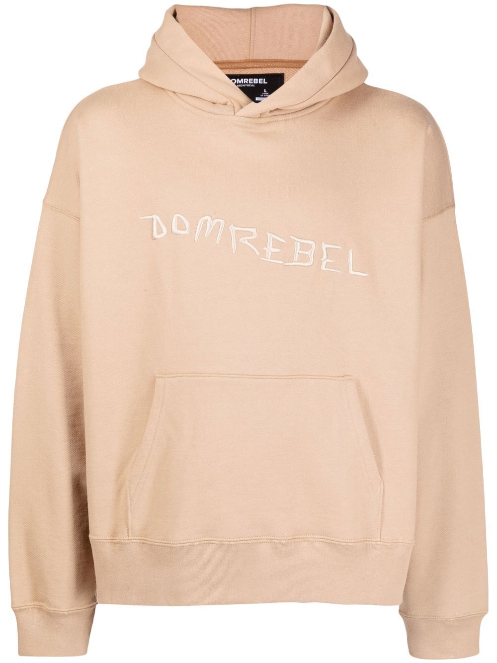DOMREBEL Caveman 棉刺绣连帽衫 - 褐色
