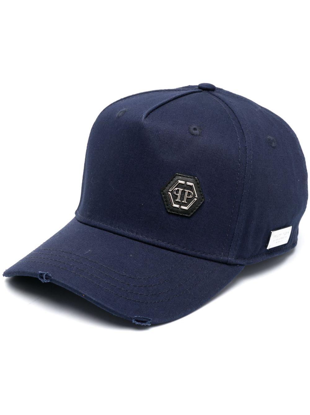 Philipp Plein 标贴棒球帽 - 蓝色