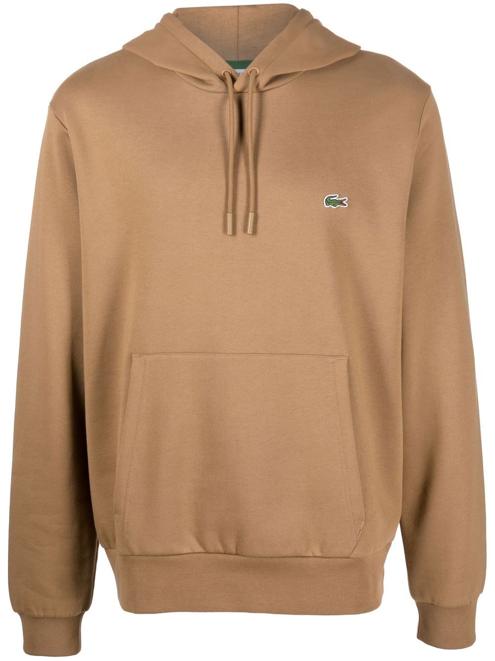 Lacoste 标贴棉连帽衫 - 褐色