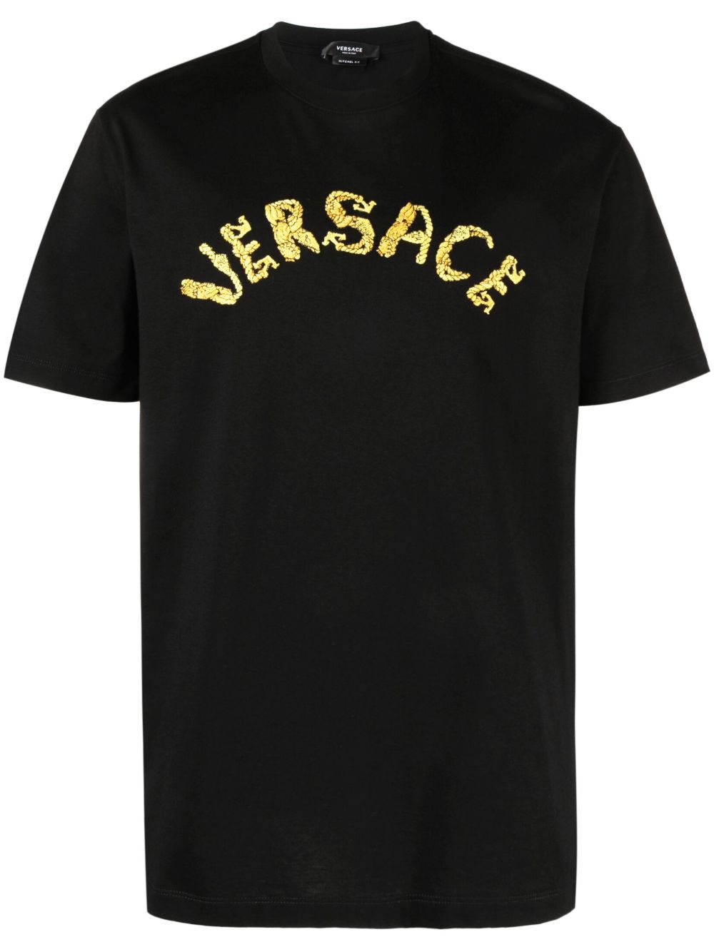 Versace Seashell Baroque 棉T恤 - 黑色