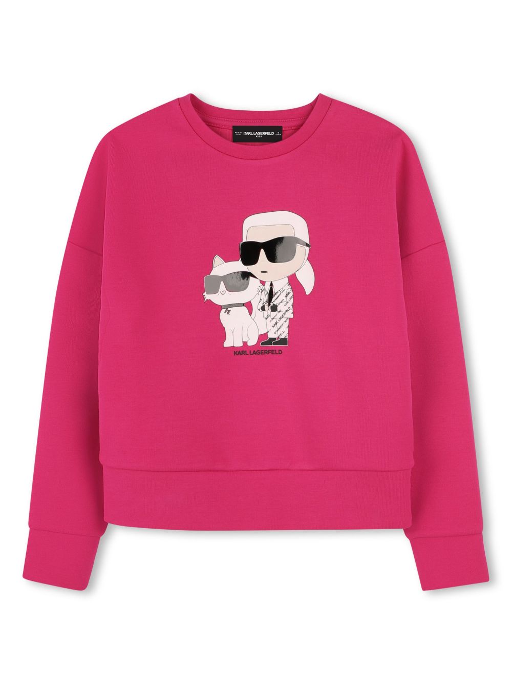 Karl Lagerfeld Kids 图案印花卫衣 - 粉色