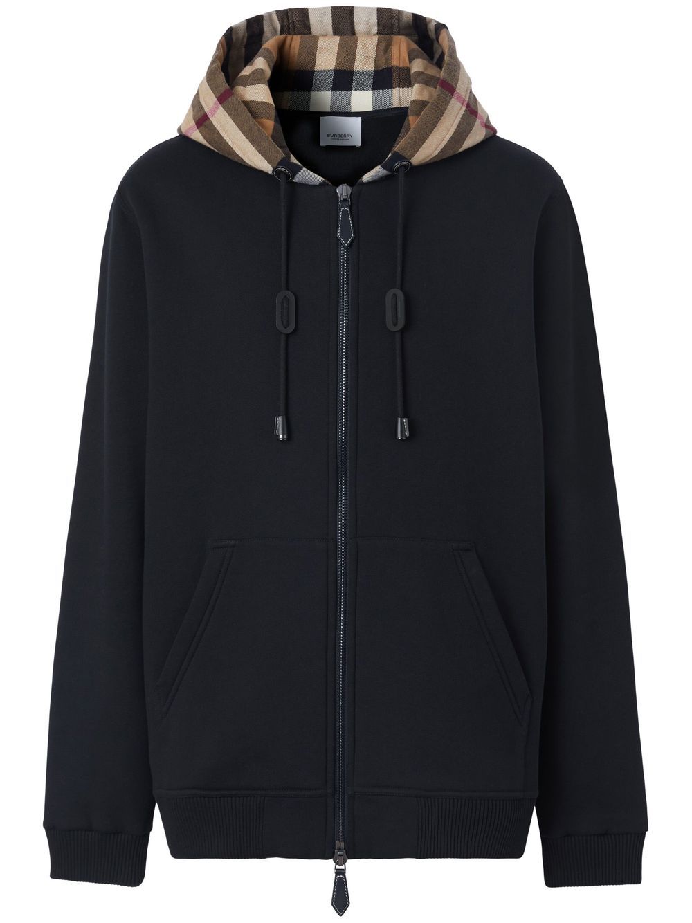 Burberry 格纹连帽衫 - 黑色