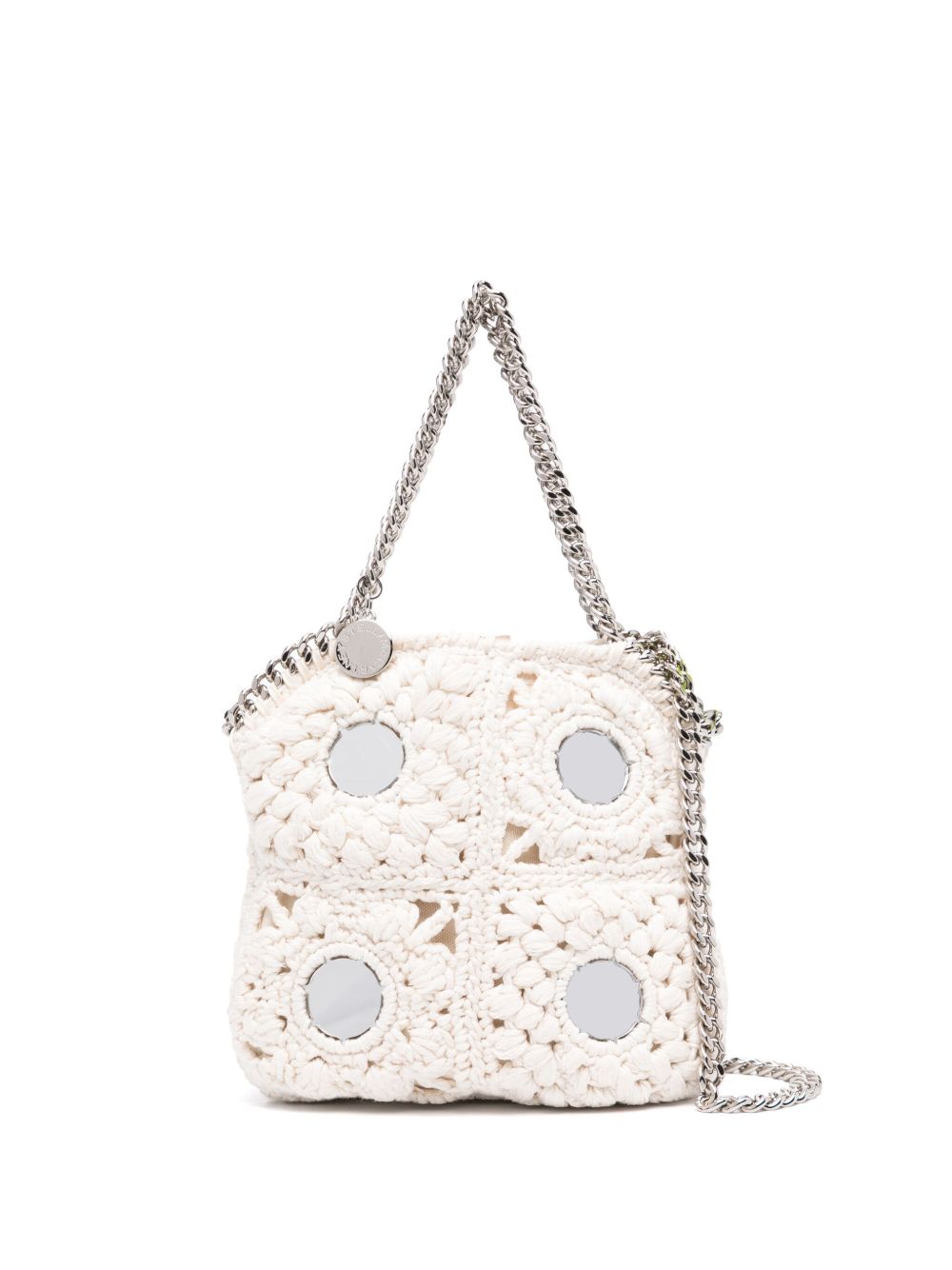 Stella McCartney Falabella 钩编针织单肩包 - 白色