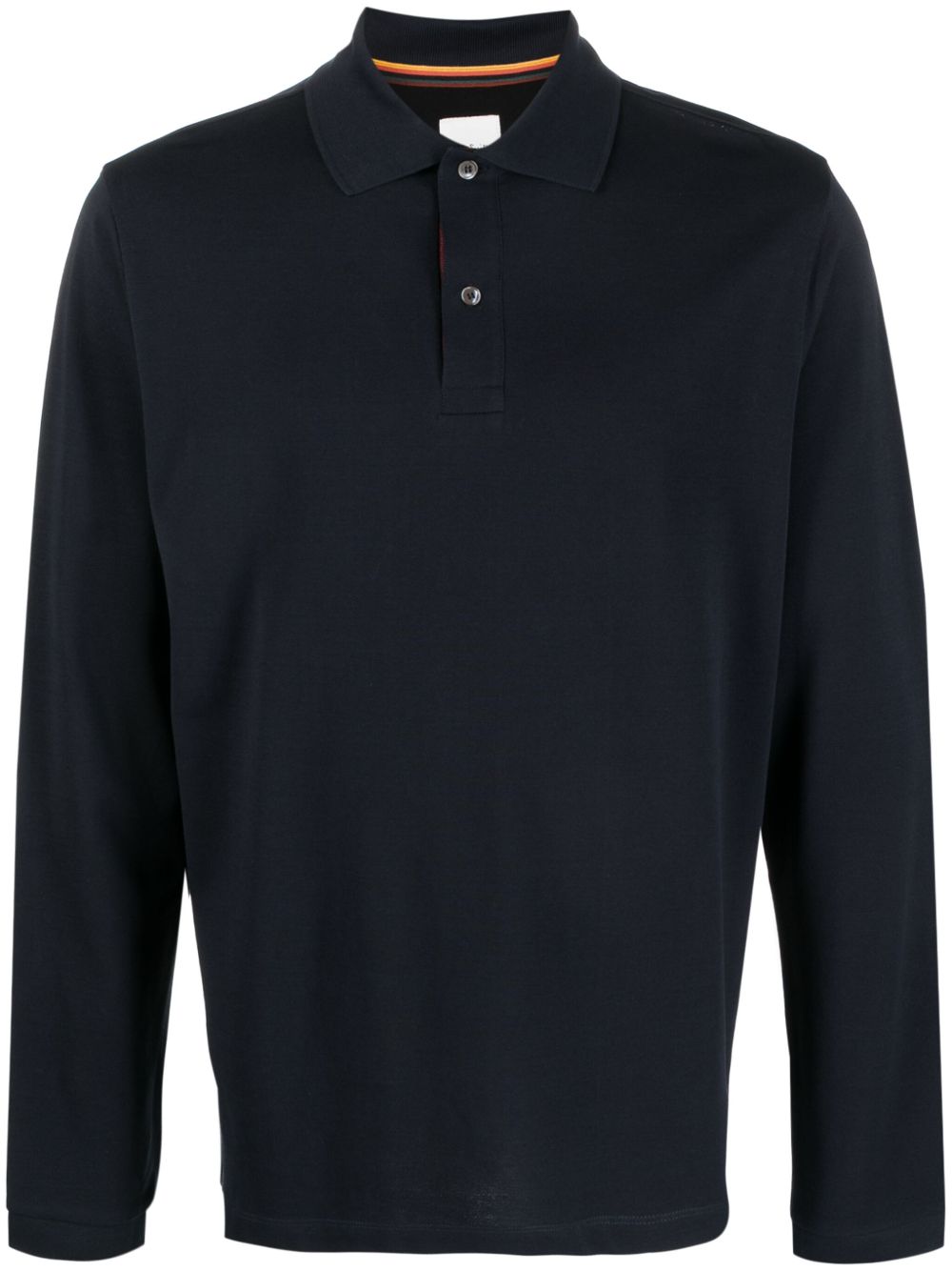 Paul Smith 条纹边饰棉polo衫 - 蓝色
