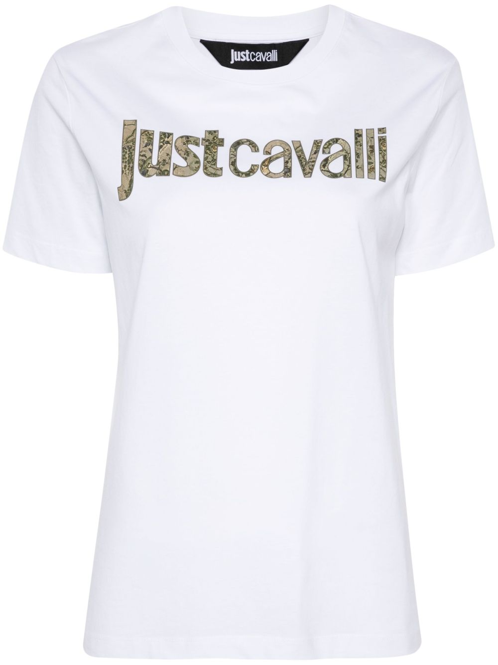 Just Cavalli logo印花T恤 - 白色