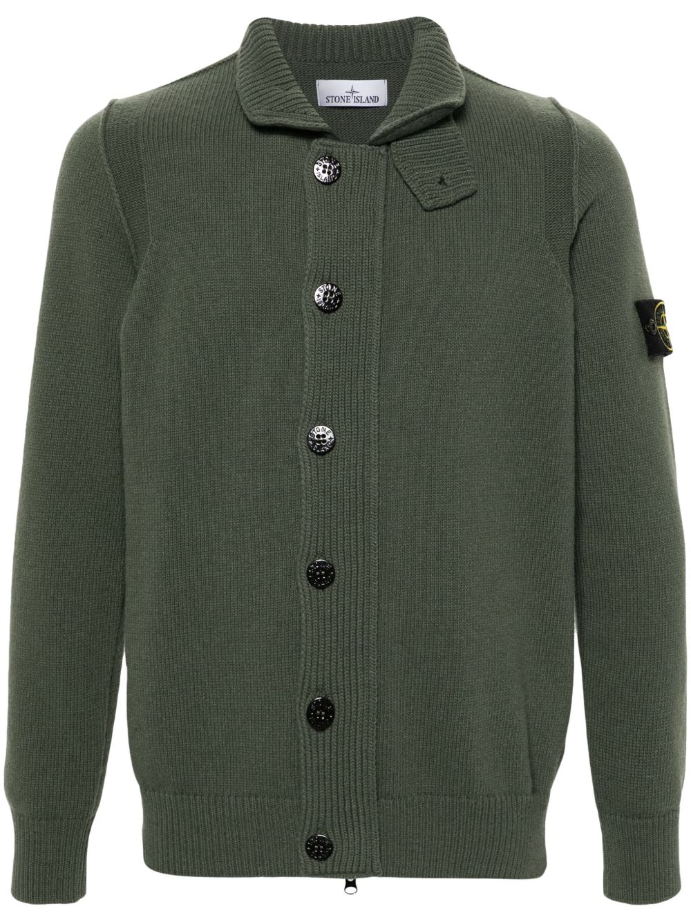 Stone Island 罗盘徽章开衫 - 绿色