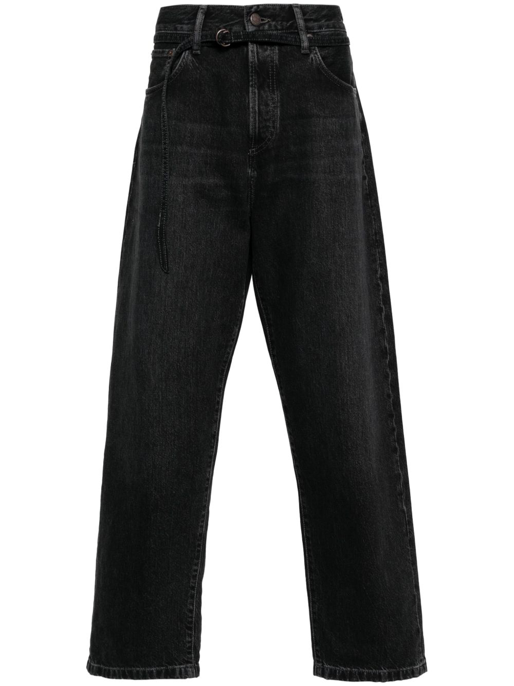 Acne Studios 中腰阔腿牛仔裤 - 黑色