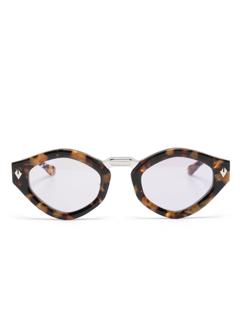 T Henri Eyewear 玳瑁纹效果有色镜片太阳眼镜 - 褐色