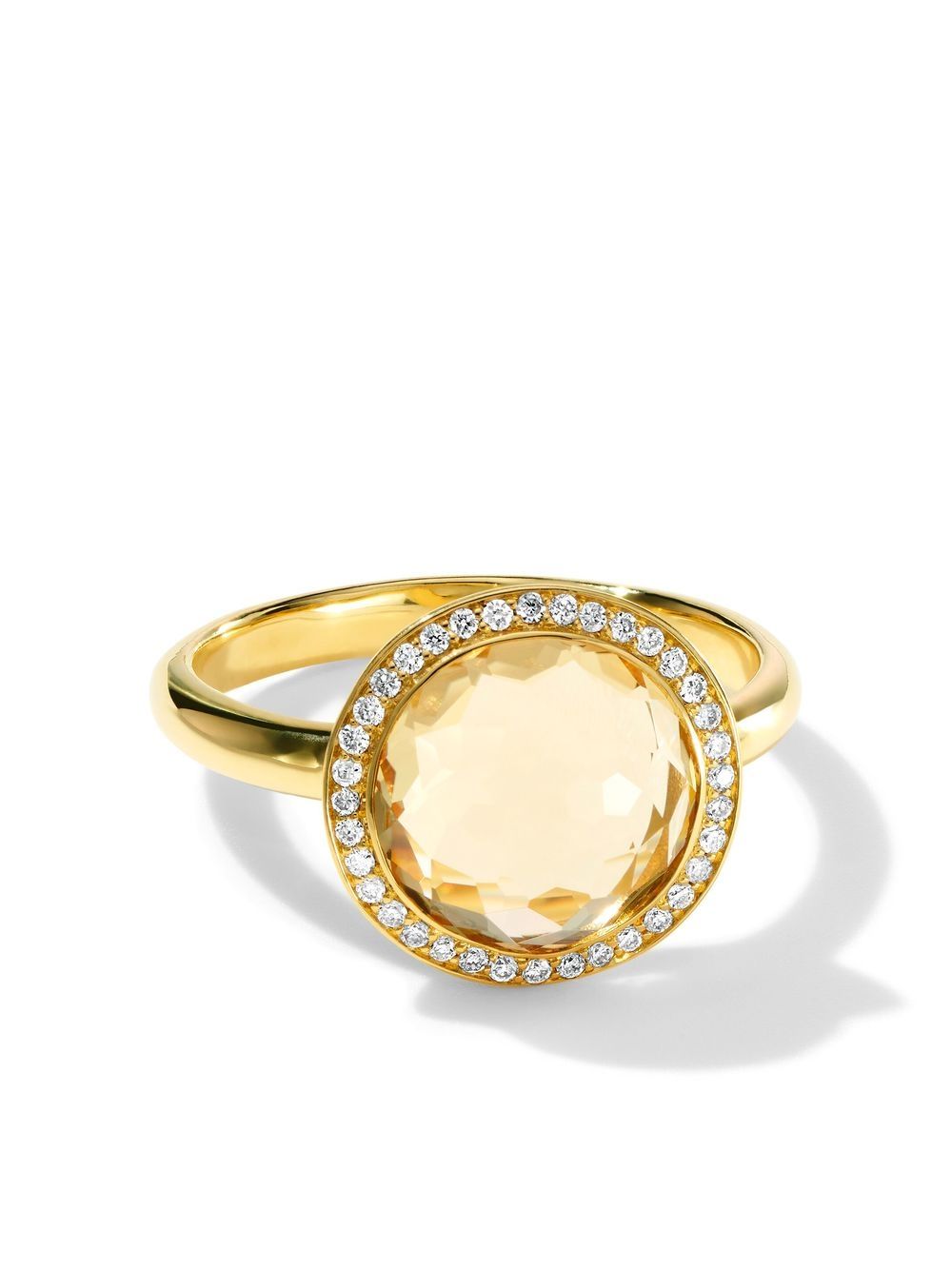 IPPOLITA Lollipop® 18K黄金钻石黃晶迷你戒指 - 金色