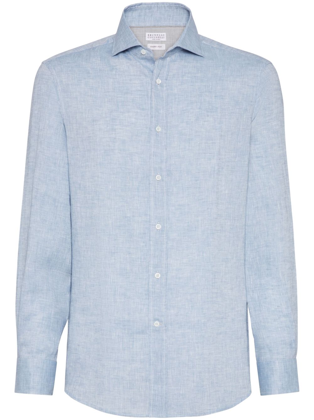 Brunello Cucinelli 环保亚麻衬衫 - 蓝色