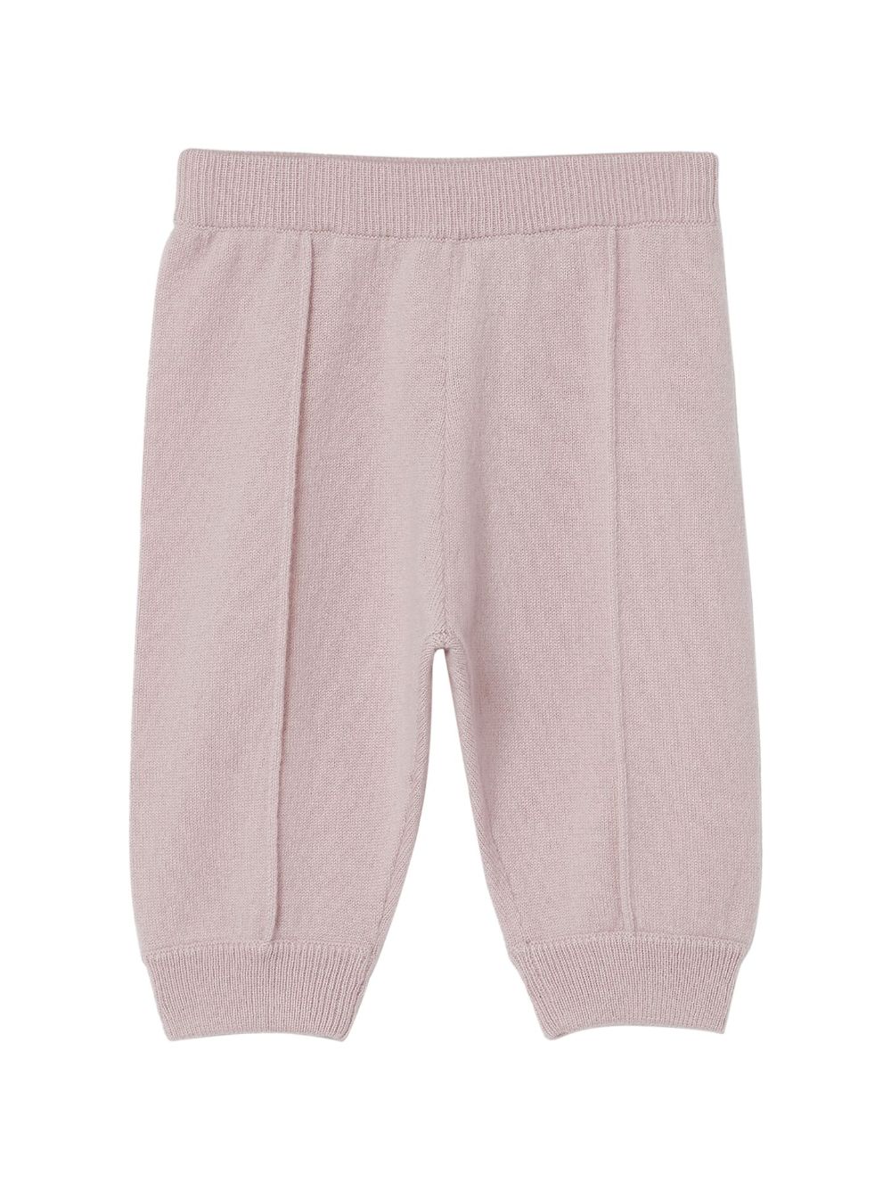 Brunello Cucinelli Kids 缝线细节羊绒长裤 - 粉色