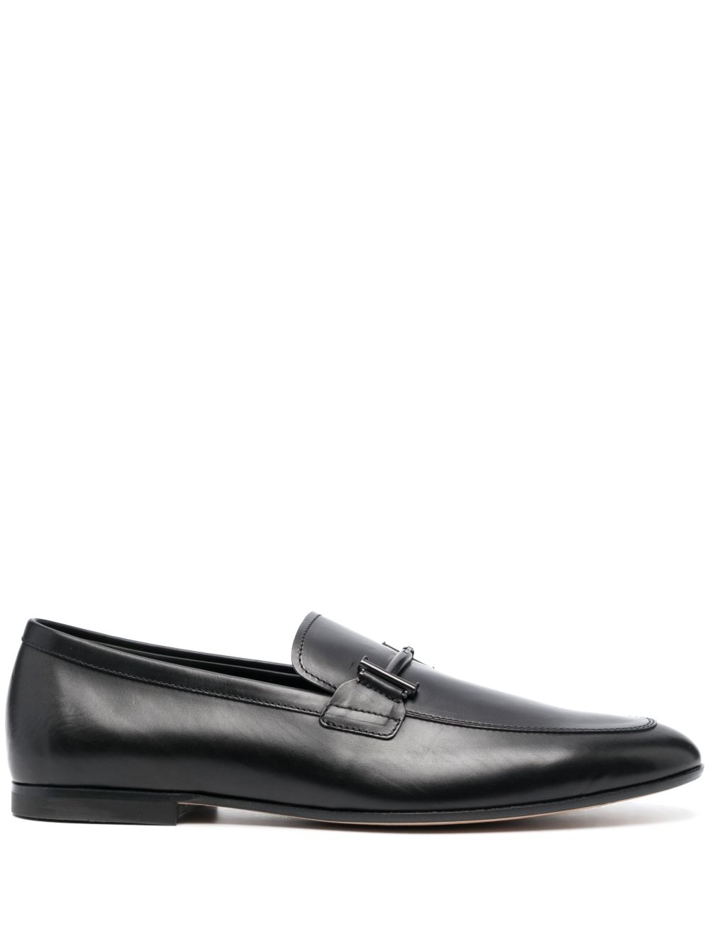 Tod's Double T 皮质乐福鞋 - 黑色