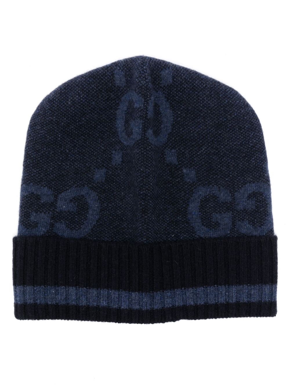 Gucci GG 羊绒套头帽 - 蓝色