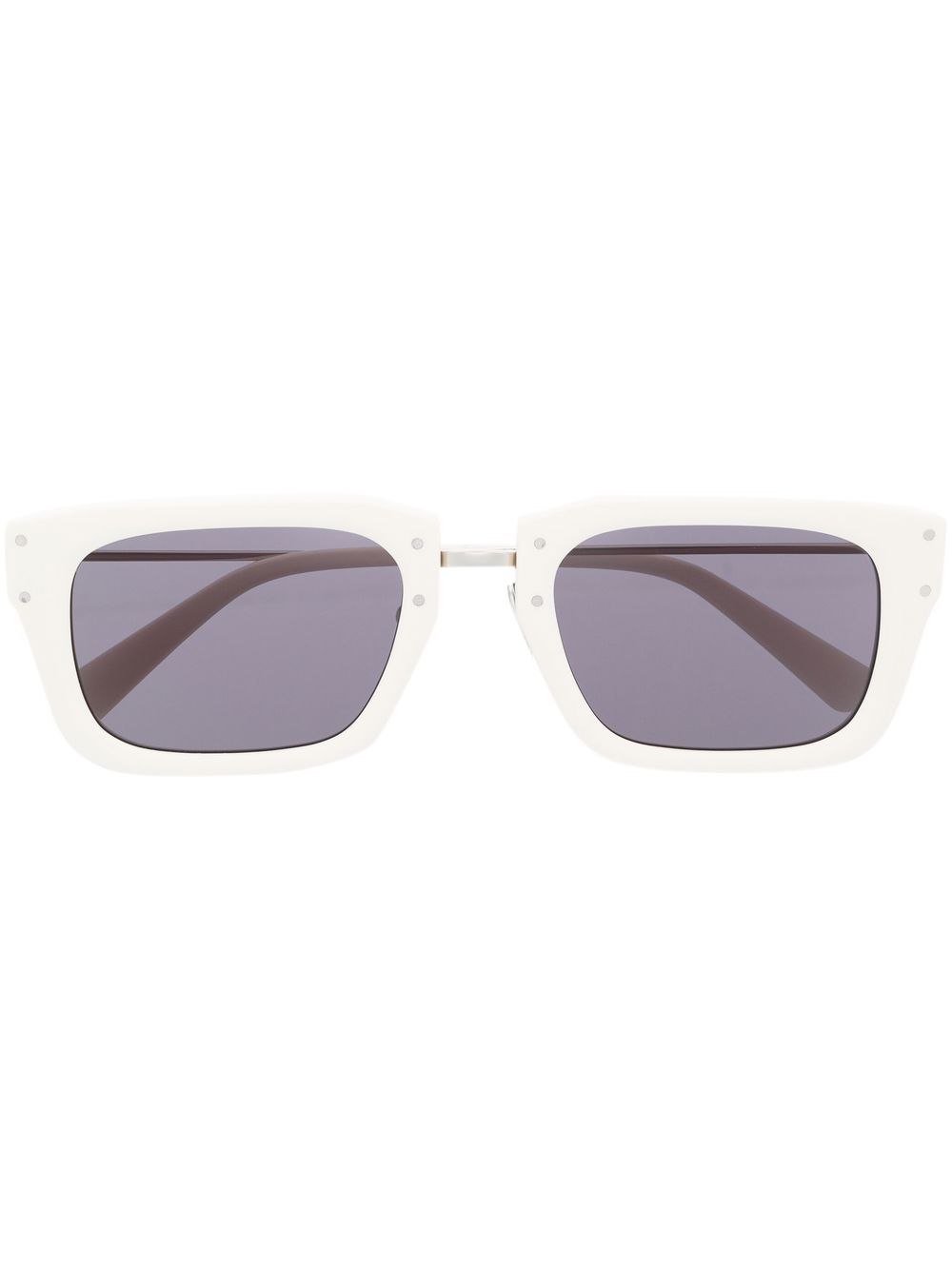 Jacquemus 有色镜片方框太阳眼镜 - 白色
