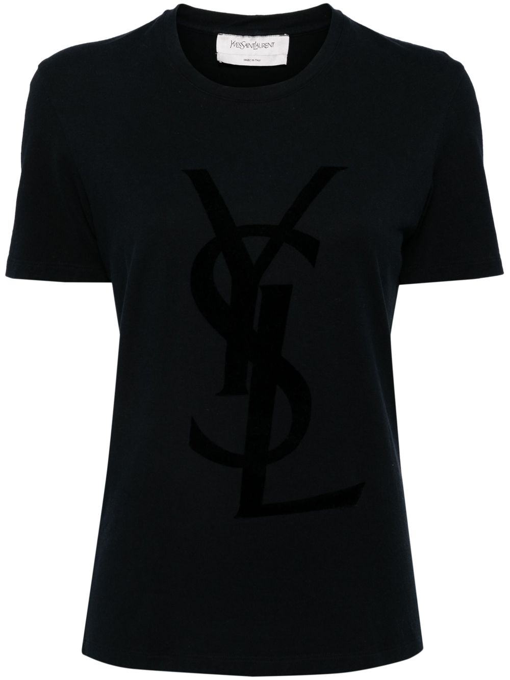 Saint Laurent Pre-Owned logo印花短袖T恤（典藏款） - 黑色