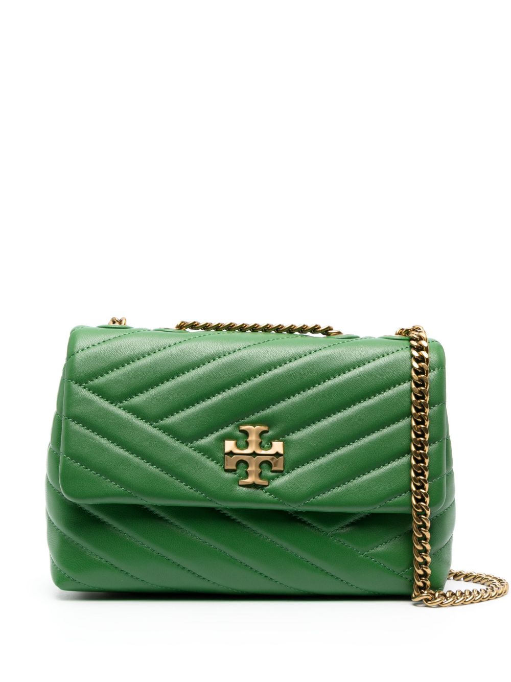Tory Burch Kira 人字纹图案单肩包 - 绿色