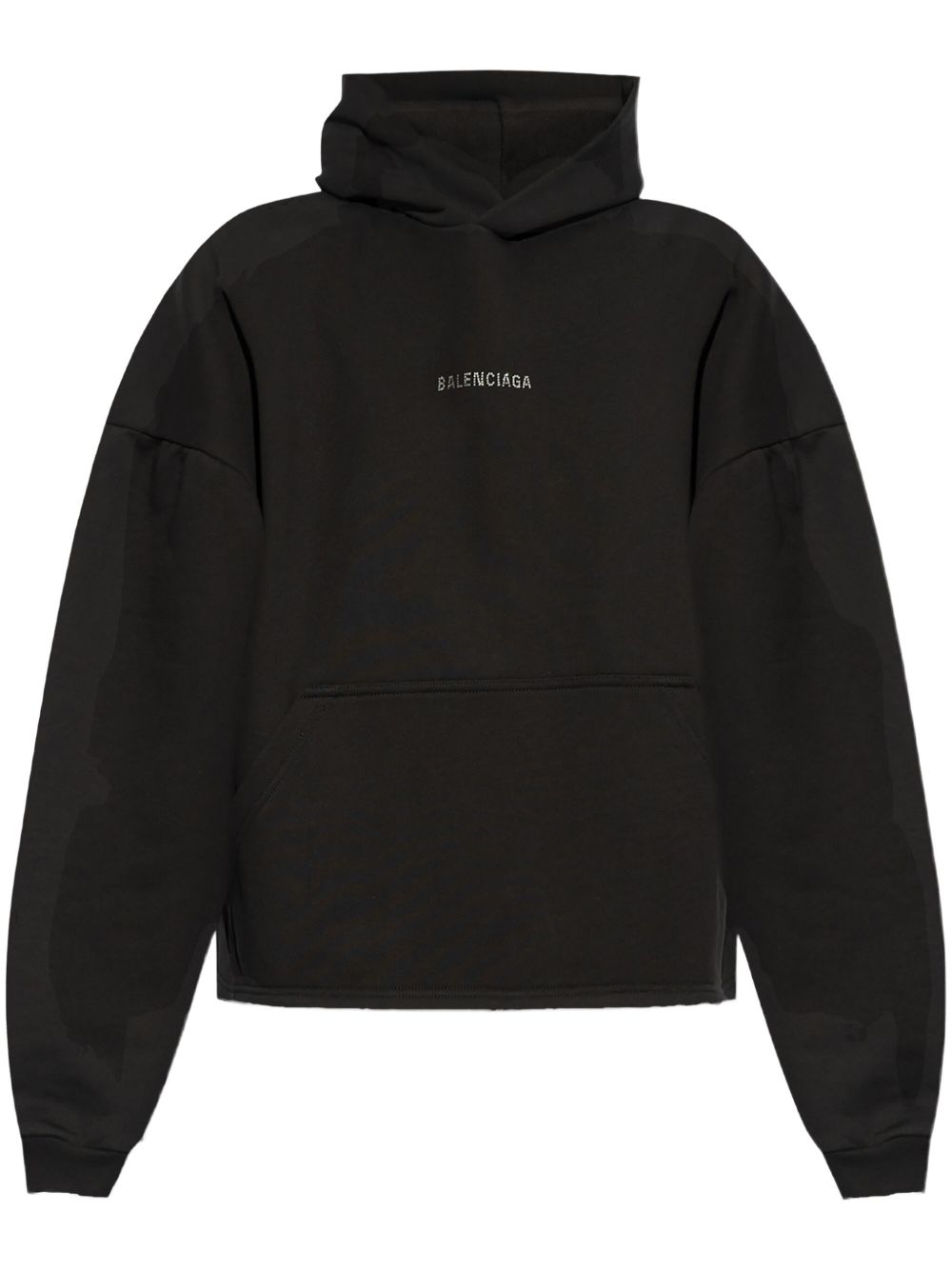 Balenciaga logo-studded hoodie - 黑色