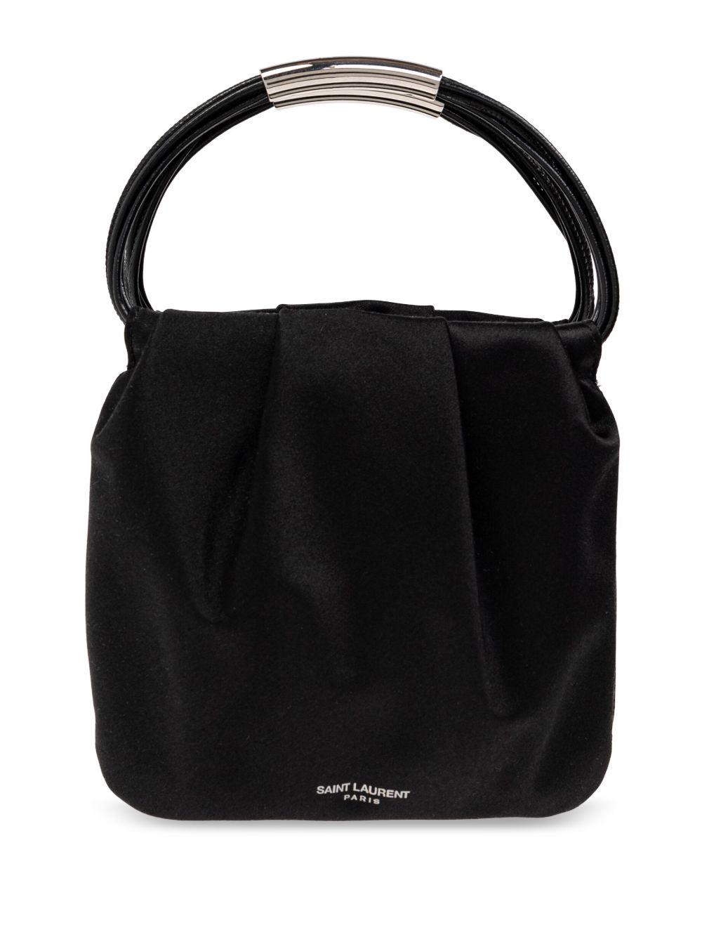 Saint Laurent logo标记迷你手提包 - 黑色