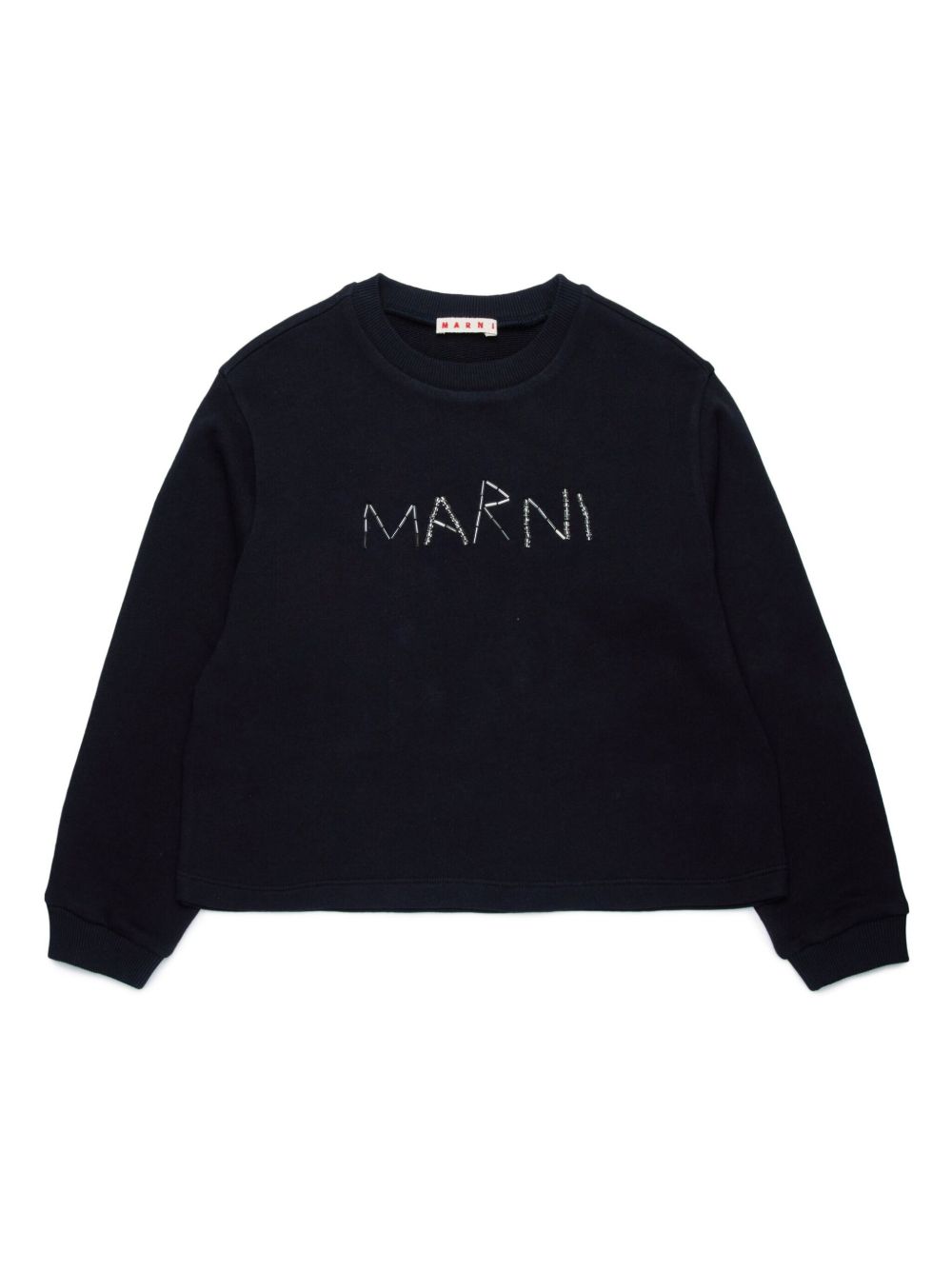 Marni Kids 珠饰棉卫衣 - 黑色