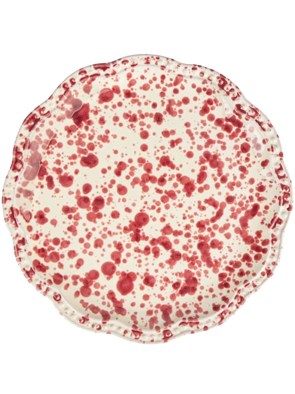 Cabana Speckled 点心盘 - 红色