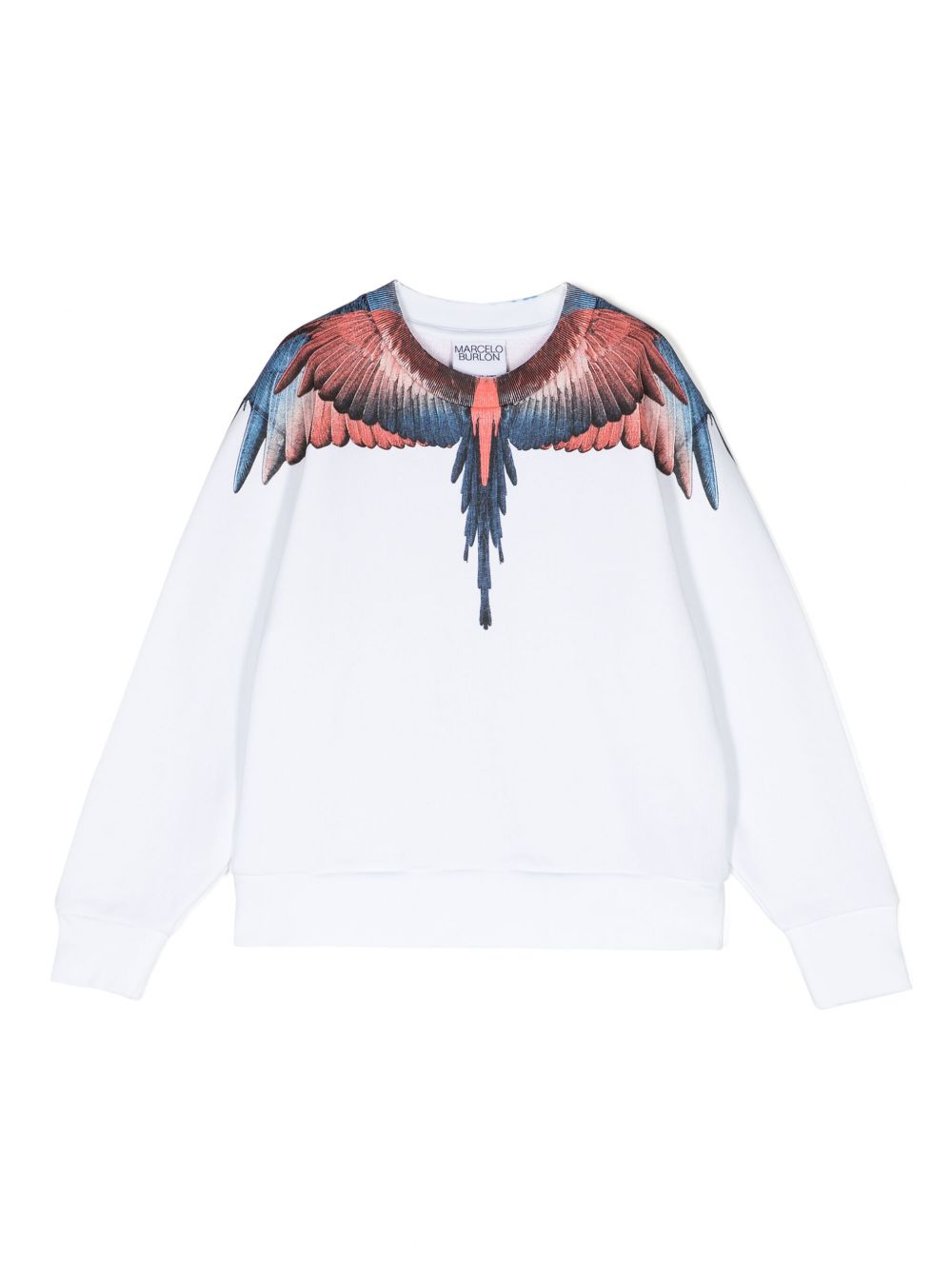 Marcelo Burlon County Of Milan Kids Wings 印花棉卫衣 - 白色