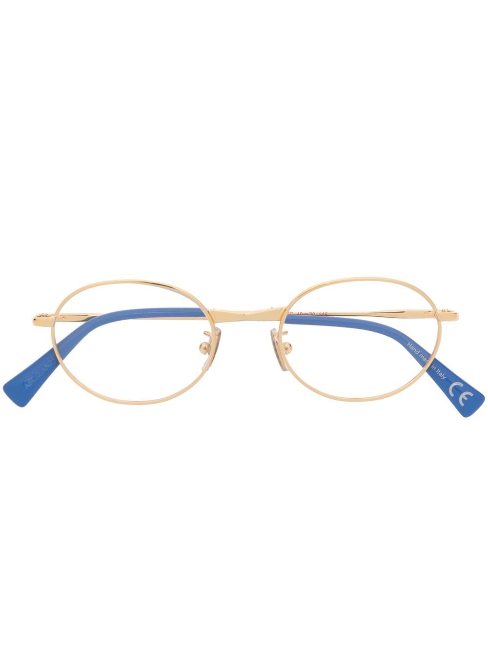 Marni Eyewear 可更换镜片圆框眼镜 - 金色