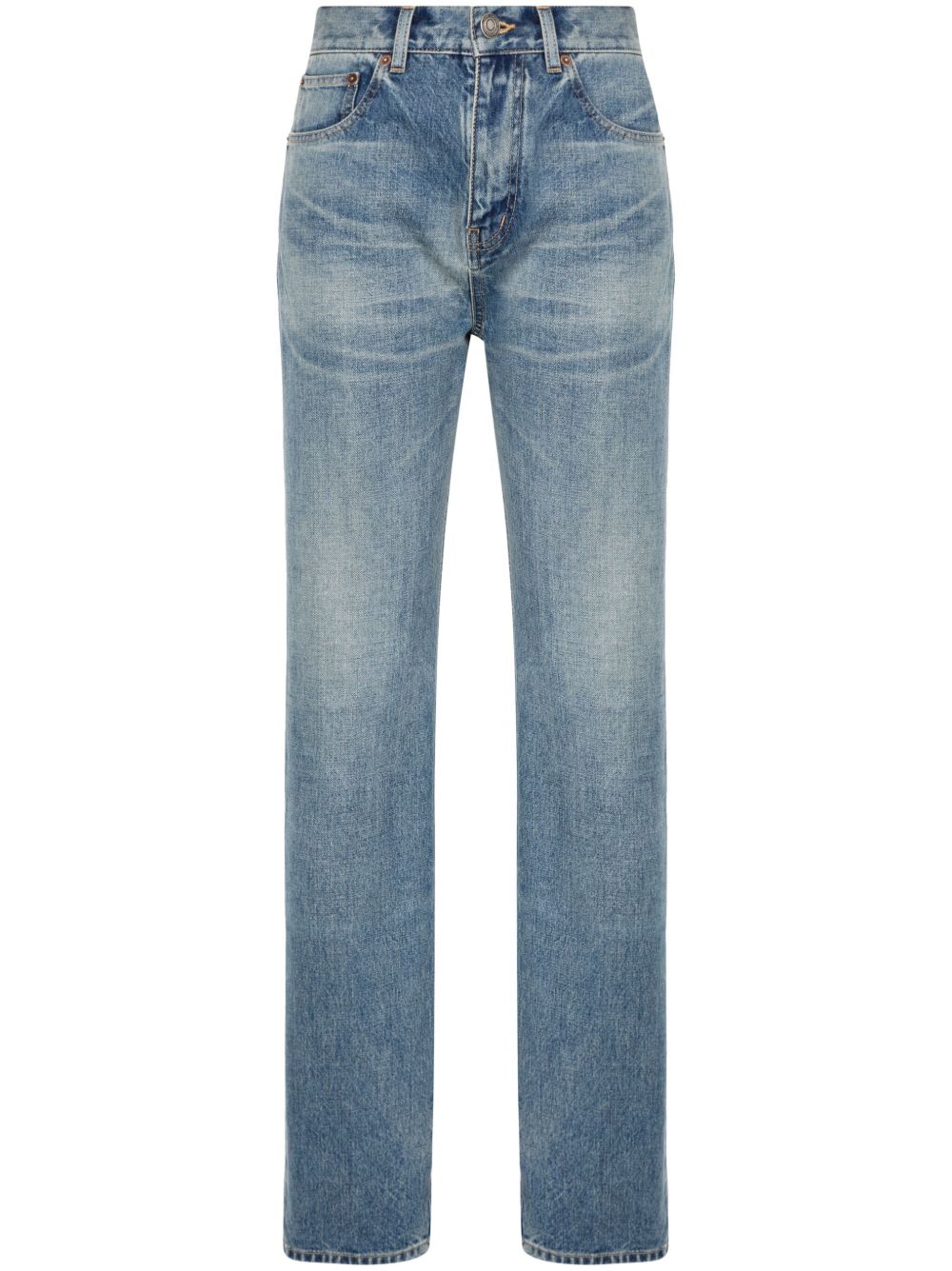 Saint Laurent 直筒牛仔裤 - 蓝色