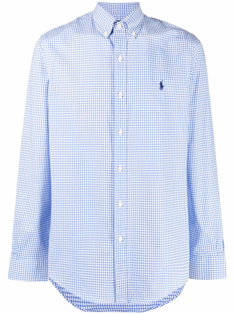 Polo Ralph Lauren logo格纹衬衫 - 蓝色