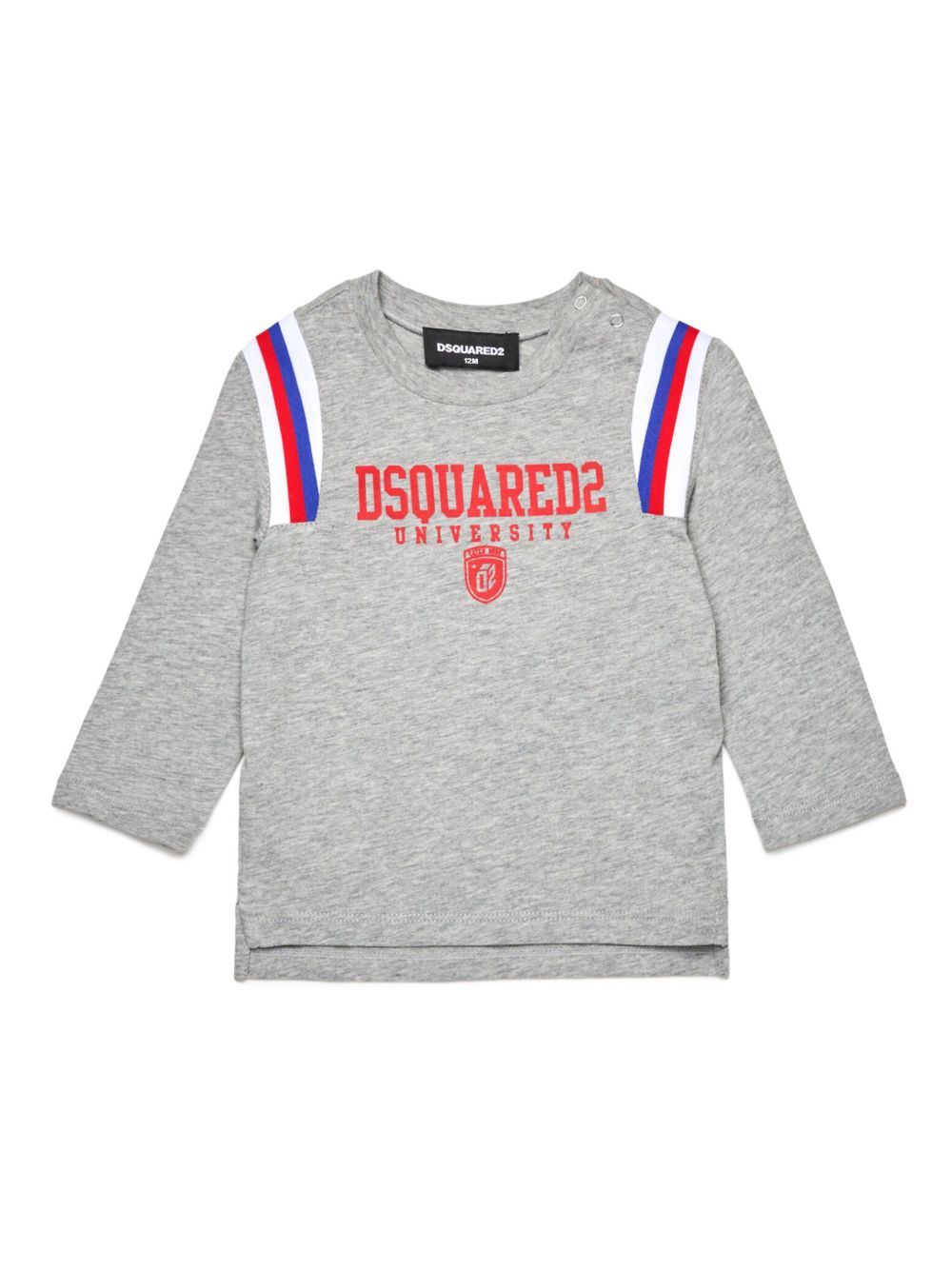 DSQUARED2 KIDS logo印花棉T恤 - 灰色