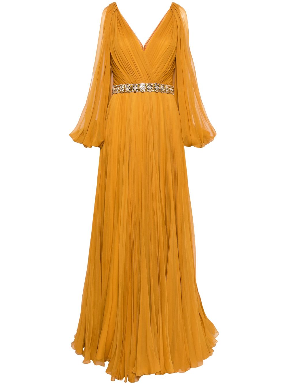 Jenny Packham Rapture 真丝礼服 - 黄色