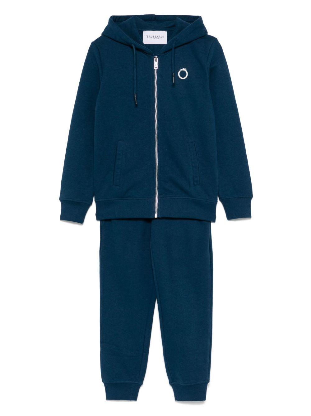 TRUSSARDI JUNIOR logo印花运动套装 - 蓝色