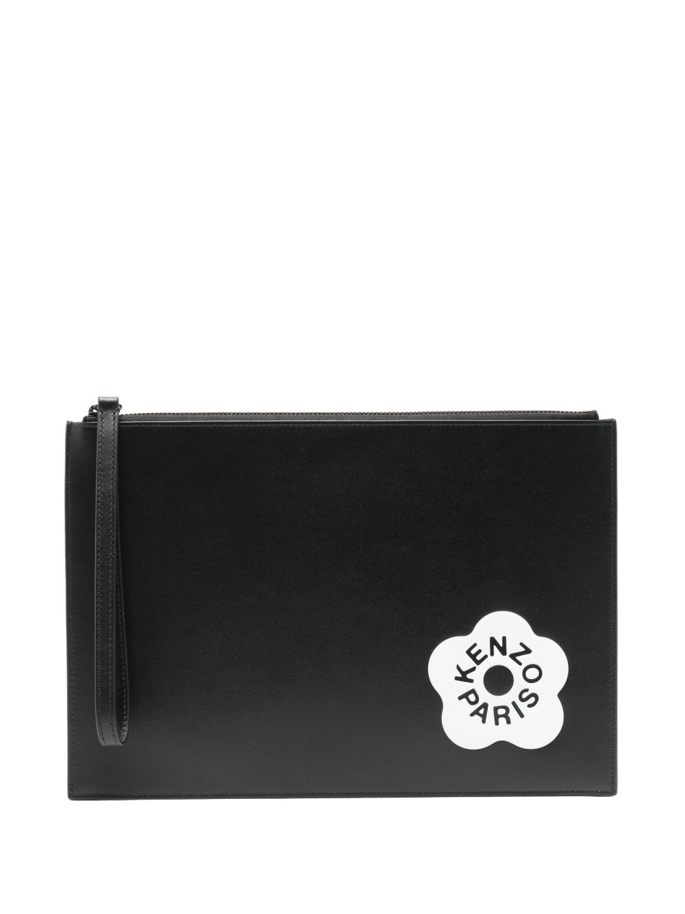 Kenzo Kenzo Stamp 大号手拿包 - 黑色