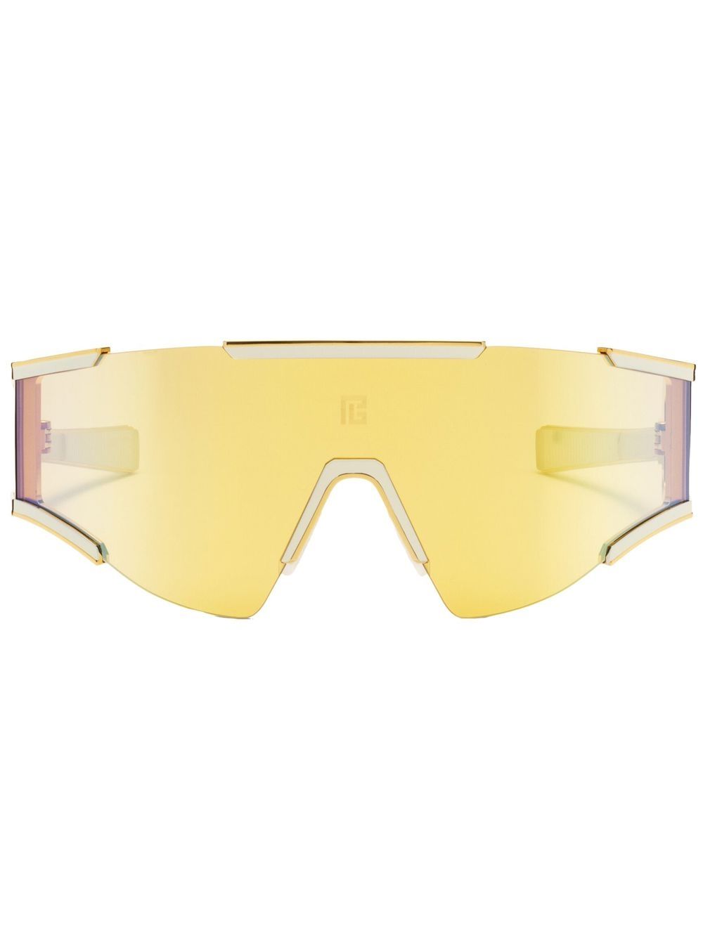 Balmain Eyewear Fleche 超大框太阳眼镜 - 黄色